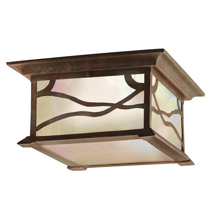 Morris Two-Light Outdoor Flush Mount Ceiling Fixture - Frankwebs