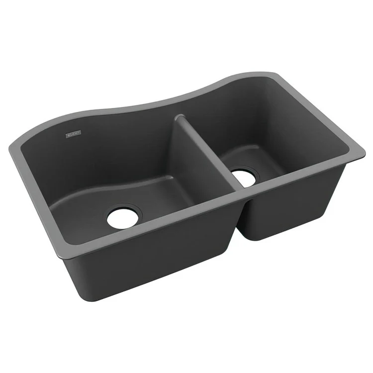 Kitchen Sink Quartz Classic 32.5 x 20 Inch Double Bowl 60/40 Greige Undermount - Frankwebs