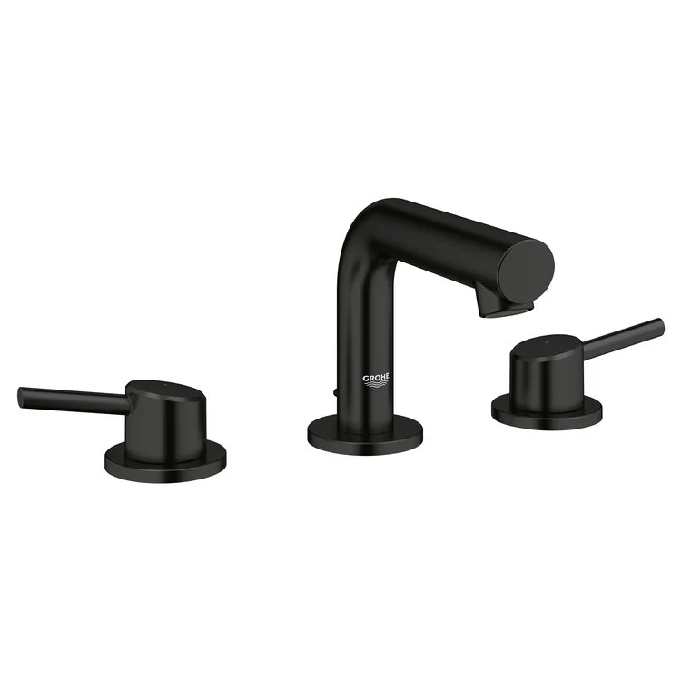 Lavatory Faucet Concetto Widespread S-Size 8 Inch Spread 2 Lever ADA CALGreen/CEC/WaterSense Matte Black 1.2 Gallons per Minute - Frankwebs
