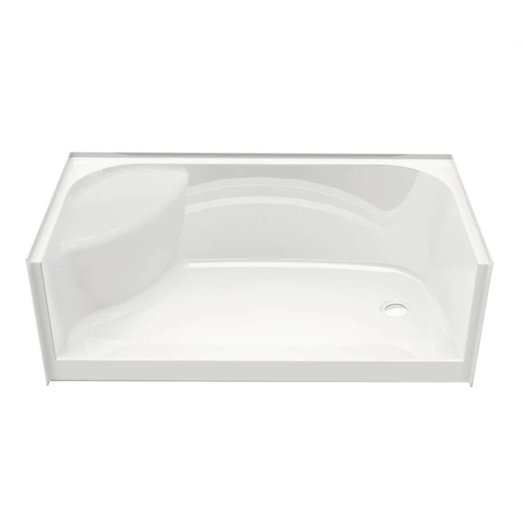 Shower Base SPS AFR Rectangular Left Seat White 60L x 30W Inch Fiberglass Right - Frankwebs