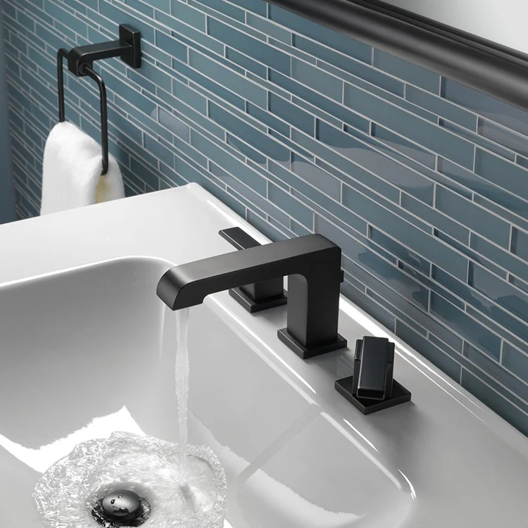 Ara Two Handle Widespread Bathroom Faucet with Drain - Frankwebs