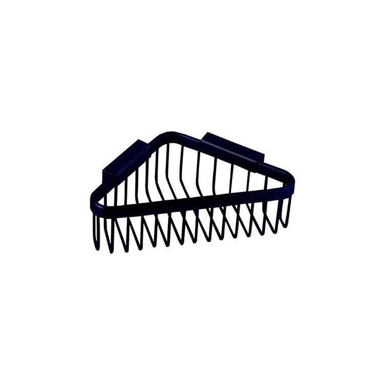 Shower Basket Hotelier Deep Corner Matte Black 6 Inch Brass Wall Mount - Frankwebs