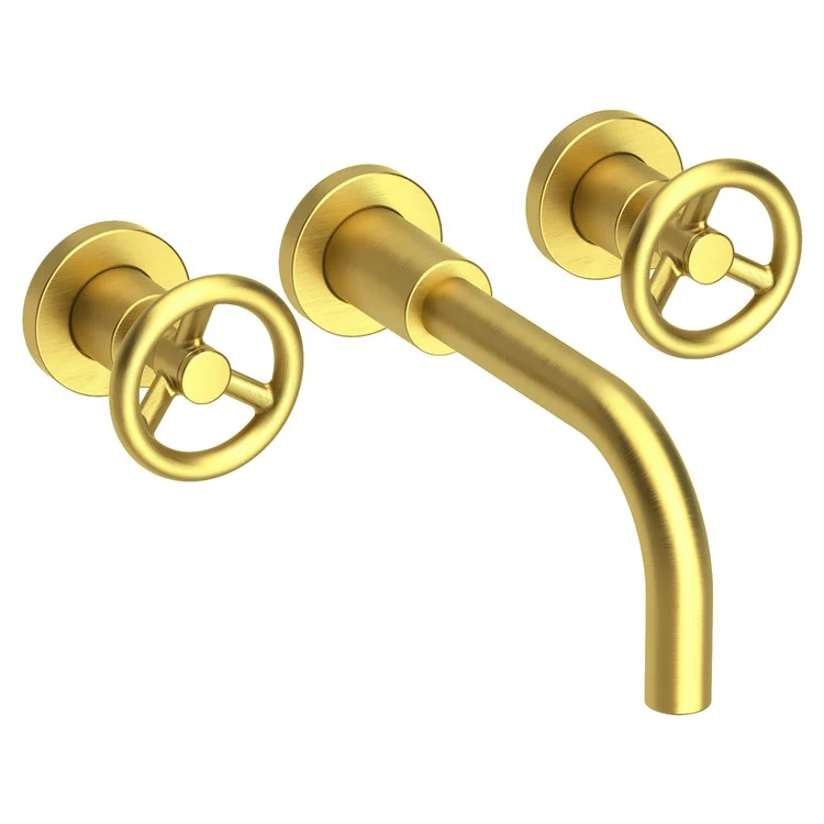 Slater Two Handle Wall-Mount Bathroom Faucet - Polished Gold PVD - Frankwebs