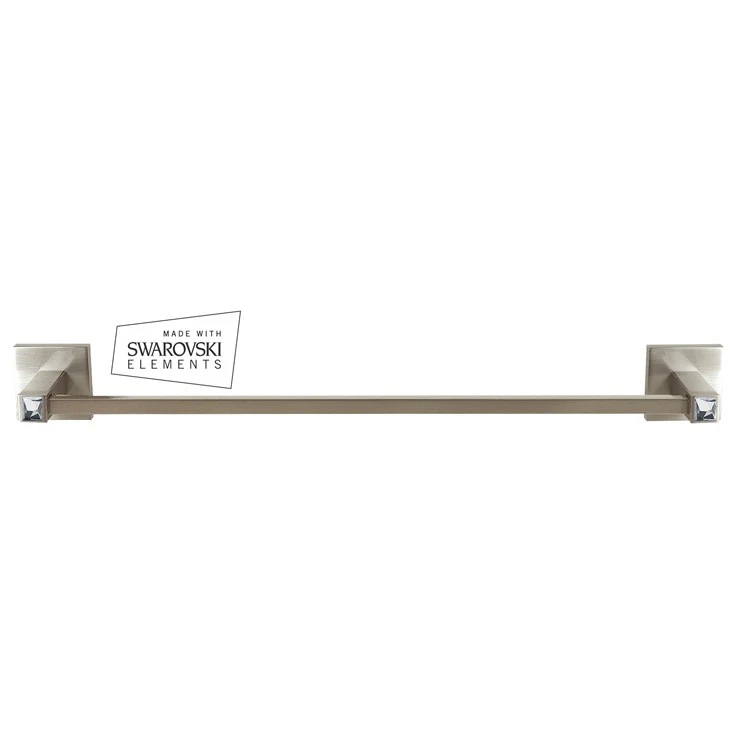 Towel Bar Contemporary I Crystal Bath 18 Inch Polished Chrome Brass 2-1/4 Inch - Frankwebs