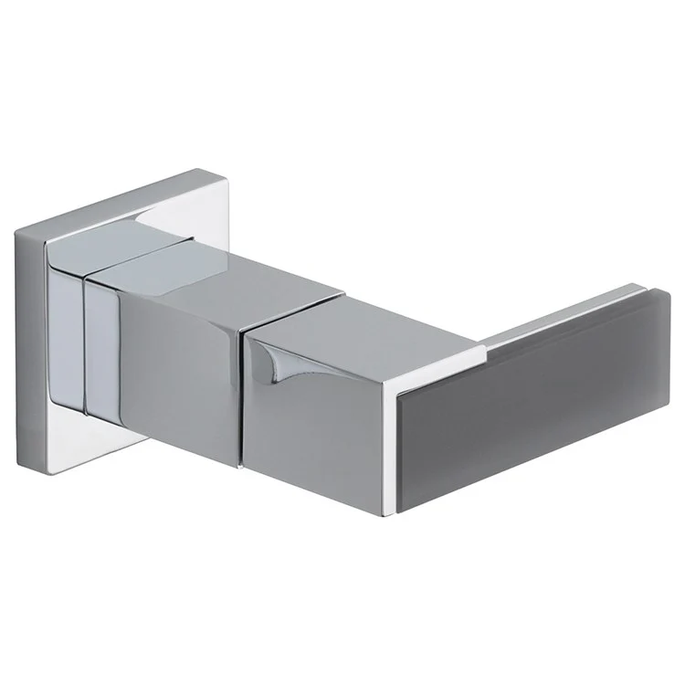 Siderna Wall Mount Metal Bathroom Faucet Lever Handle Set with Solar Gray Glass Accents - Frankwebs