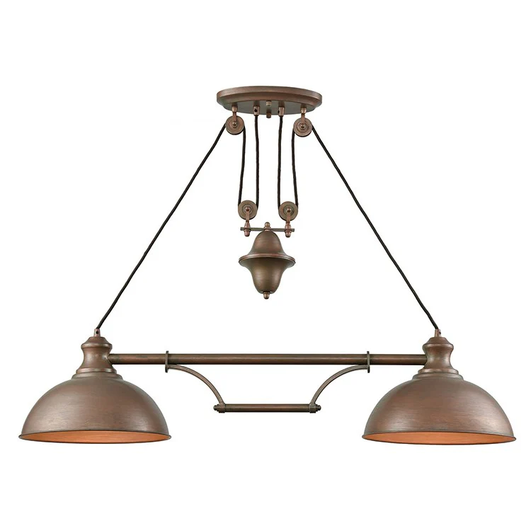 Farmhouse Two-Light Pulldown Island Chandelier Light - Frankwebs