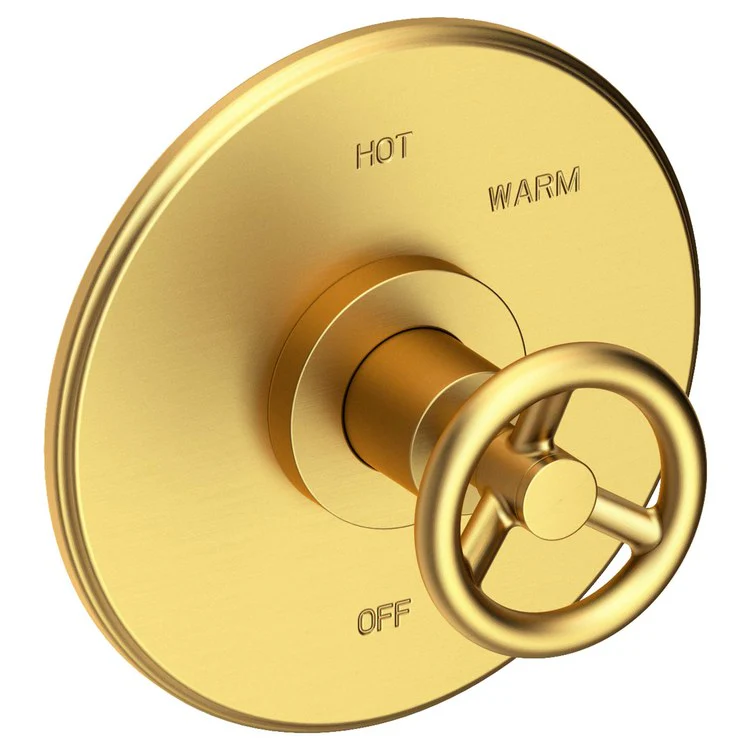 Pressure Balance Valve Trim Slater Round 1 Wheel Antique Brass Depth 3-3/7 Inch - Frankwebs