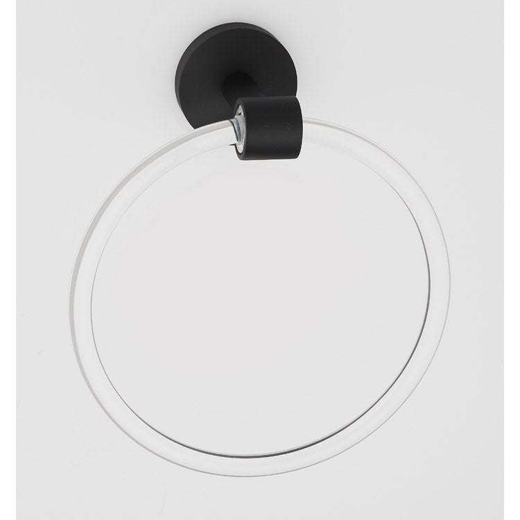 Towel Ring Contemporary Acrylic Bath 6 Inch Polished Chrome Brass 2-15/16 Inch - Frankwebs