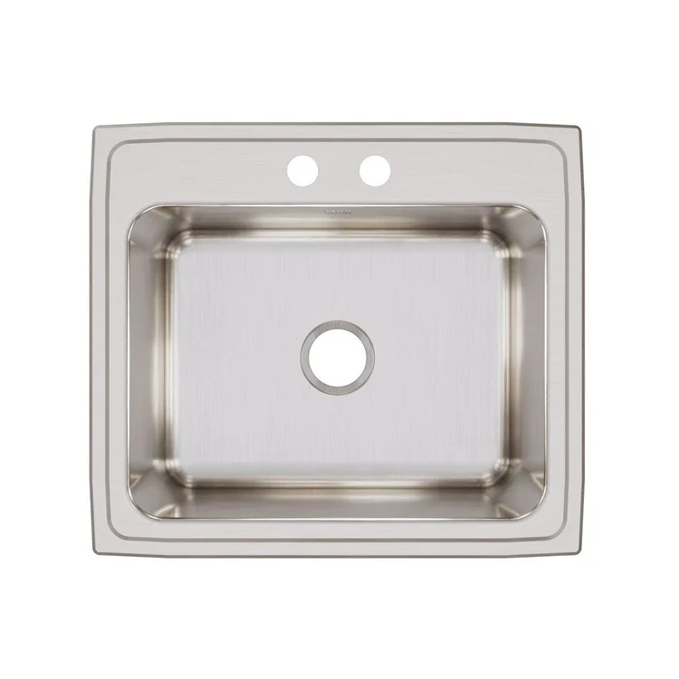 Kitchen Sink Lustertone Classic 25 x 22 Inch Single Bowl 2 Hole Lustrous Satin Drop-In - Frankwebs