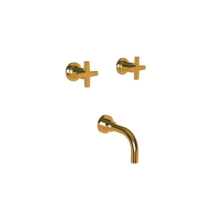 Tub Filler Trim Dorrance Wall Mount 2 Cross Matte White ADA 7-7/8 Inch Spread - Frankwebs