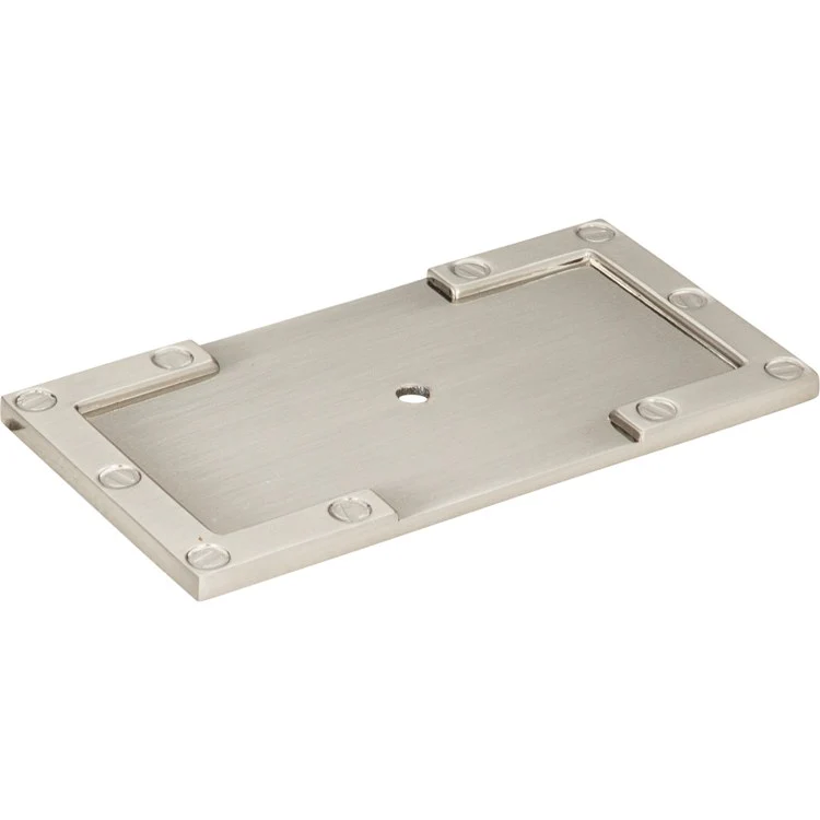 Backplate Atlas Campaign L-Bracket 3-11/16 Inch Brushed Nickel Zinc Alloy - Frankwebs