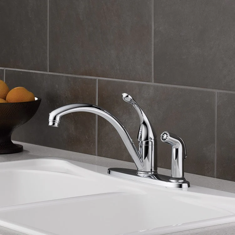 Collins Single Handle Kitchen Faucet with Integral Sprayer - Frankwebs