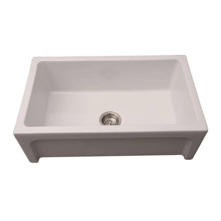 Kitchen Sink 30L x 17-3/4W Inch Single Bowl Granville Farmer Bisque Rectangle - Frankwebs