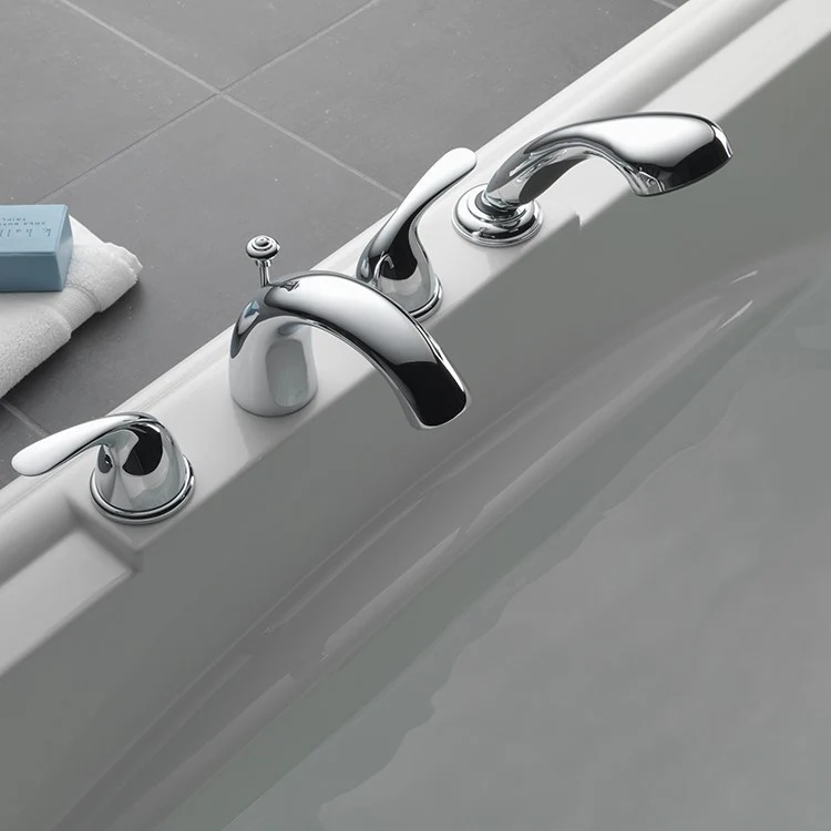 Classic Two Handle 4-Hole Roman Tub Faucet with Handshower - Frankwebs