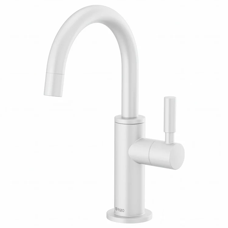 Beverage Faucet Jason Wu for Brizo 1 Lever ADA Matte White Arc 360 Degree Swivel 1 Hole Diamond Seal 1.5 Gallons per Minute - Frankwebs