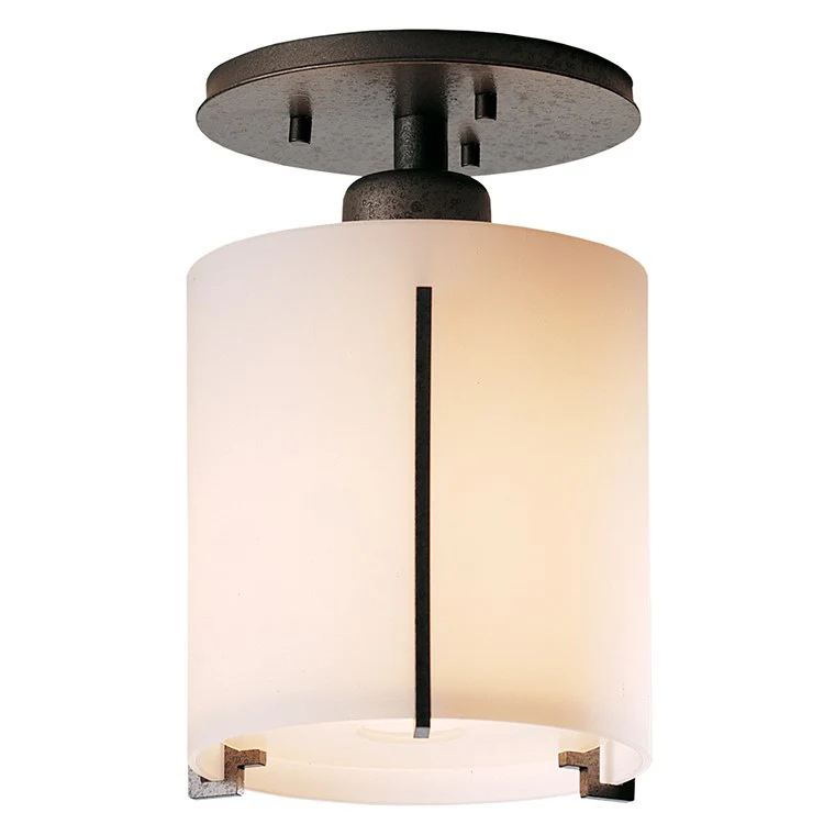 Exos Single-Light Round Semi-Flush Mount Ceiling Lighting Fixture - Frankwebs