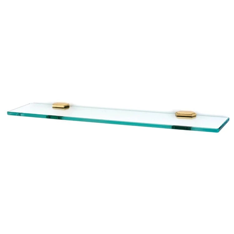 Shelf Nicole Bath with Brackets Barcelona 24 Inch Brass/Glass - Frankwebs