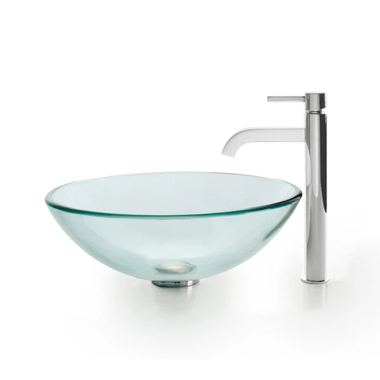 Glass Vessel Sink with Ramus Faucet - Frankwebs