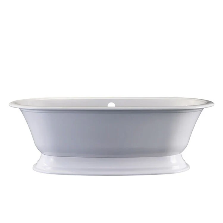 Freestanding Tub Elwick 75 x 36 Inch Overflow Center Drain Standard White Gloss Oval - Frankwebs