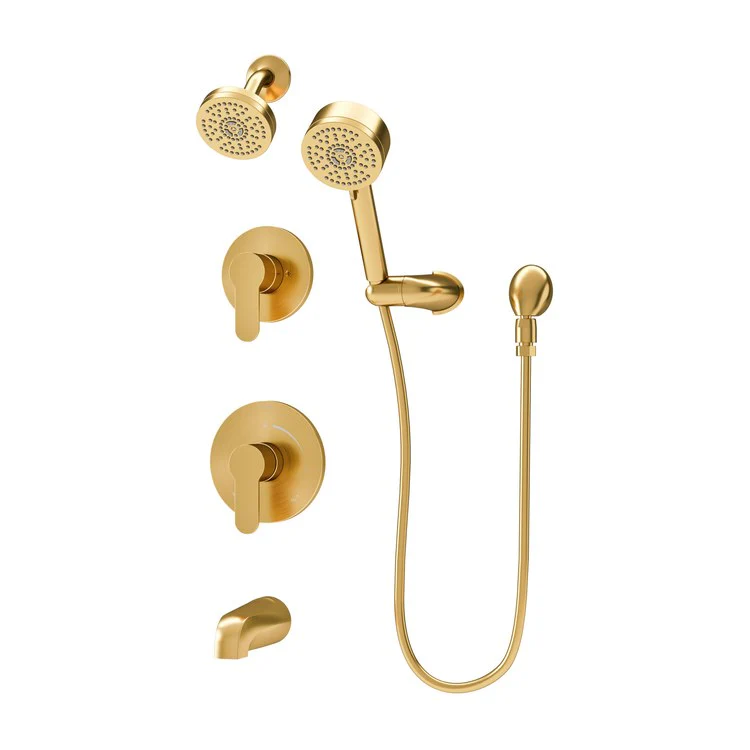 Tub and Shower Trim Identity with Handshower 2 Lever Brushed Bronze WaterSense ADA 2.0 Gallons per Minute Round Single Function for 261 Series Temptrol Valve and 3DIVBODYSRT Diverter - Frankwebs