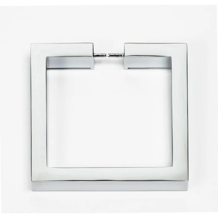 Ring Flat Square Polished Chrome 3 Inch Brass - Frankwebs