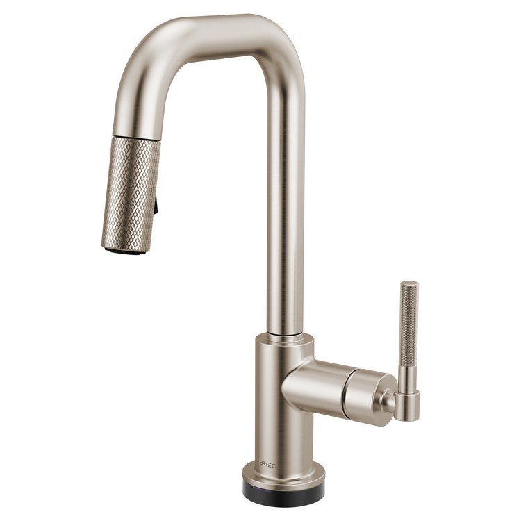 Prep Faucet Litze Smarttouch 1 Knurled Handle ADA Matte Black/Brilliance Luxe Gold Pull Down Dual Function Square 360 DEG Swivel 1.8 Gallons per Minute - Frankwebs