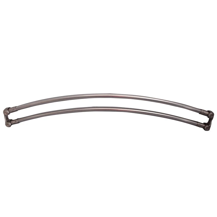 Shower Rod Double Curved Polished Chrome 72 Inch Aluminum - Frankwebs