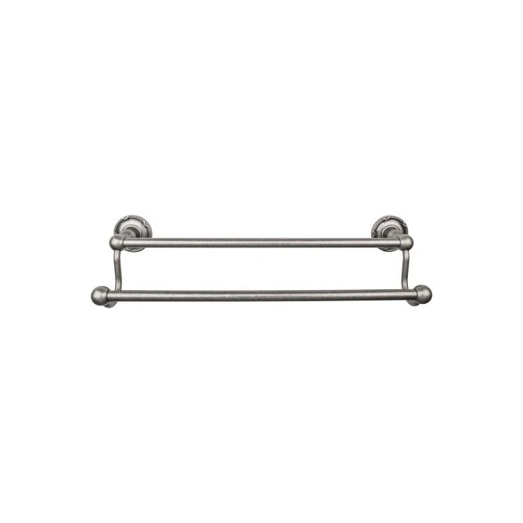 Towel Bar Edwardian Bath 18 Inch Double Ribbon Backplate Brushed Satin Nickel Zinc Alloy 6-1/2 Inch for Bath Hardware - Frankwebs
