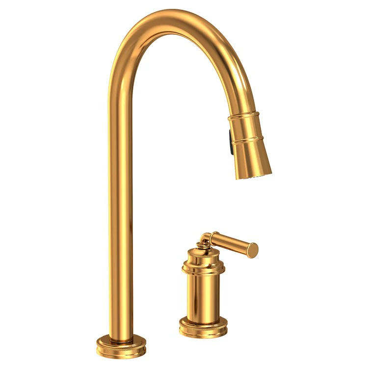 Kitchen Faucet Taft 1 Lever ADA Antique Brass Pull Down Spout Height 10-1/5 Inch 1.8 Gallons per Minute - Frankwebs