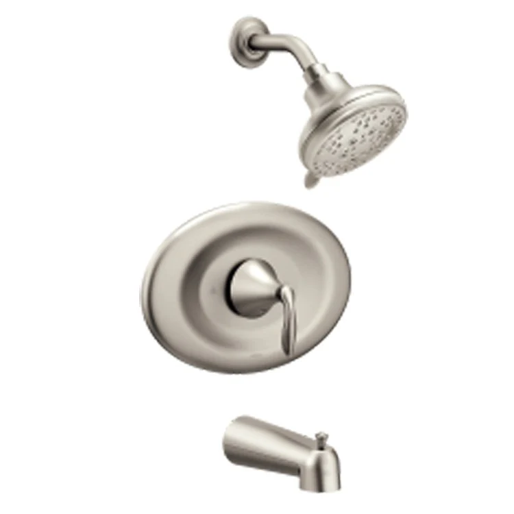 Tub and Shower Trim Eva 1 Lever Brushed Nickel ADA 1.75 Gallons per Minute - Frankwebs