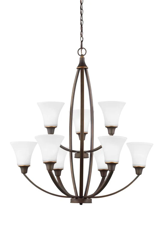 Metcalf Nine-Light Two-Tier LED Chandelier - Frankwebs