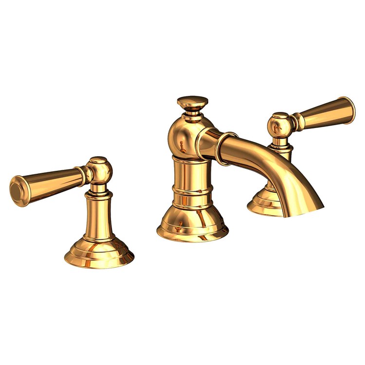 Lavatory Faucet Aylesbury Widespread 8 to 20 Inch Spread 2 Lever ADA White 1.2 Gallons per Minute Brass Spout Height 1-13/16 Inch - Frankwebs