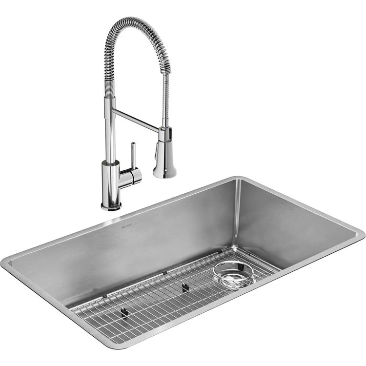 Kitchen Sink Crosstown 31.5 x 18.5 Inch Single Bowl 1 Hole Polished Satin Undermount - Frankwebs