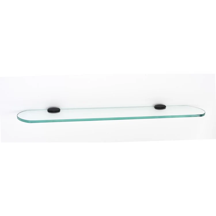 Shelf Royale Bath with Brackets Unlacquered Brass 24 Inch Brass/Glass - Frankwebs