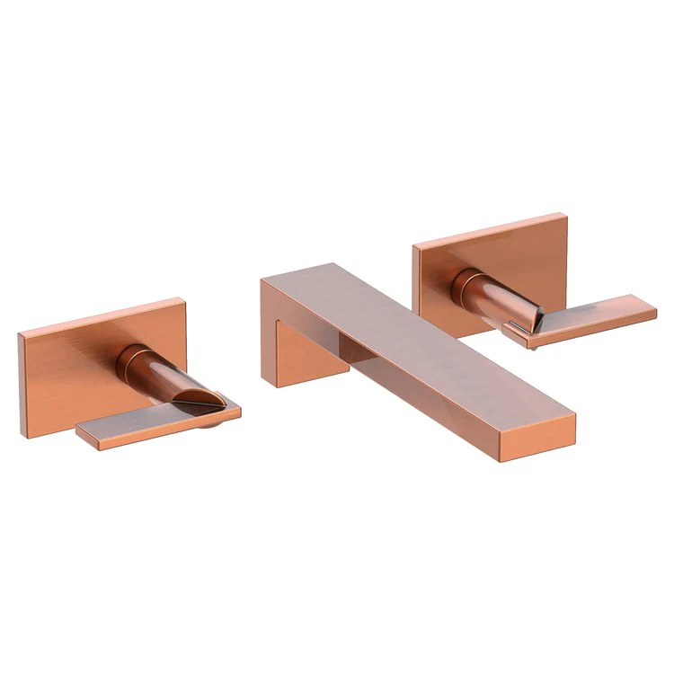 Metro Two Handle Wall-Mount Bathroom Faucet - Satin Brass - Frankwebs