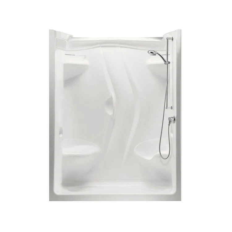 Shower Stamina Rectangular White 59-1/2 x 59-1/2 x 76-3/8 Inch Acrylic Two Seats Left Drain 59-1/2 Inch - Frankwebs