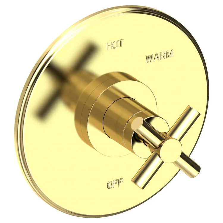 Pressure Balance Valve Trim East Linear Round 1 Cross Midnight Chrome ADA Depth 3-3/7 Inch - Frankwebs