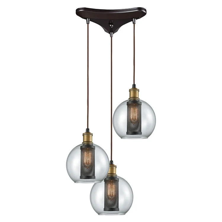 Bremington Three-Light Triangular Pan Pendant - Frankwebs