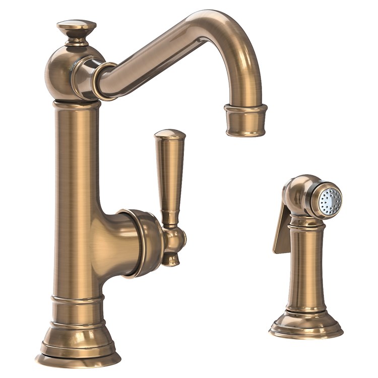 Jacobean Single Handle Kitchen Faucet with Side Sprayer - Frankwebs