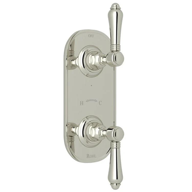 Thermostatic Trim 1/2 Inch with Diverter 2 Metal Lever Unlacquered Brass 6.7 Gallons per Minute Brass - Frankwebs