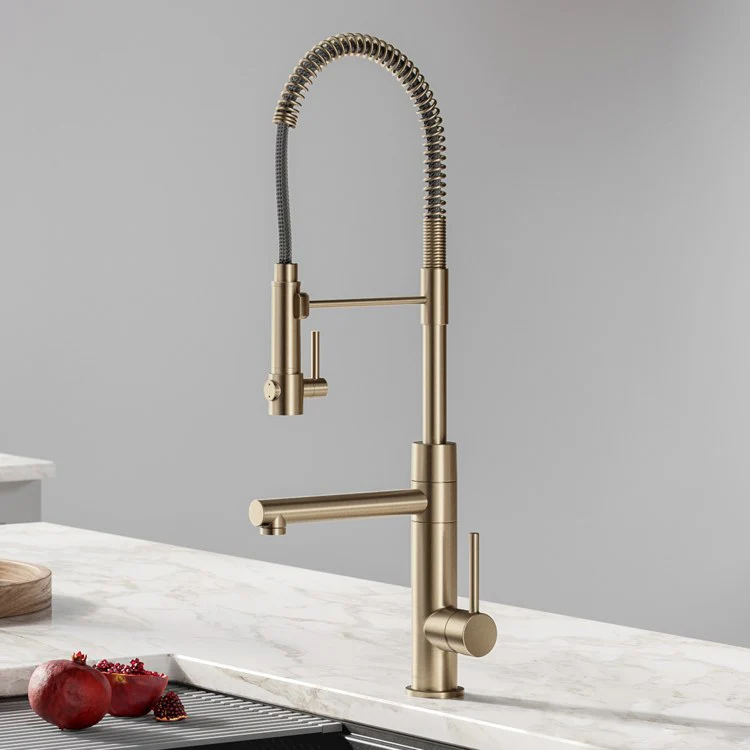 Artec Pro 2-Function Commercial-Style Pre-Rinse Kitchen Faucet with Pull Down Spring Spout and Pot Filler - Frankwebs