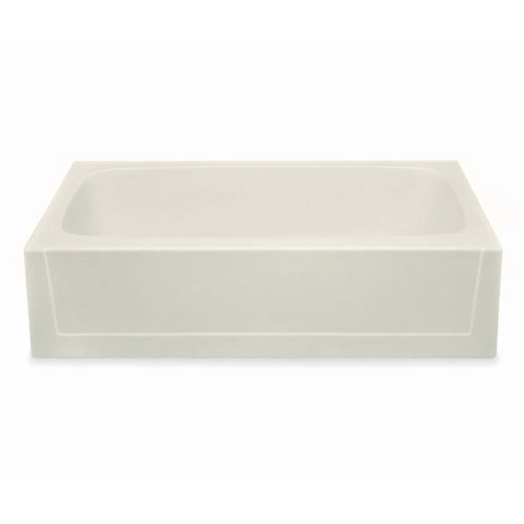 Soaking Tub Alcove Left Drain Almond Rectangle 50 Gallons 60 x 30 x 18 Inch - Frankwebs