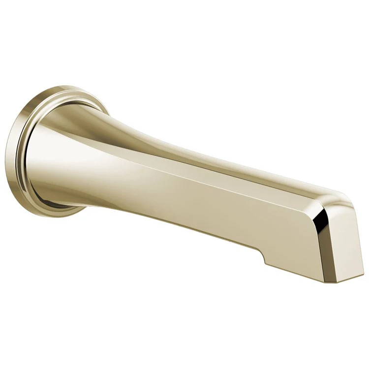 Tub Spout Levoir Non-Diverter Brilliance Luxe Gold Brass Wall Mount 10-1/8 Inch - Frankwebs