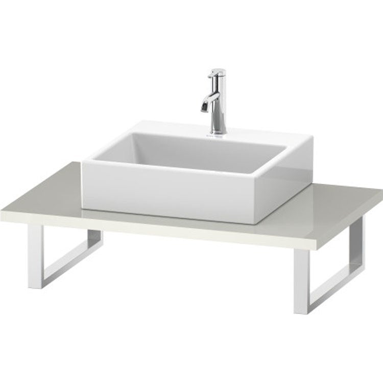 Lavatory Console L-Cube Brushed Oak Single Basin 31-1/2 x 21-5/8 Inch 1-1/8 Inch - Frankwebs