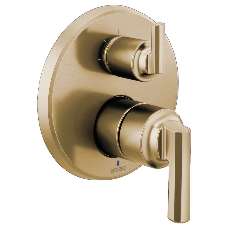 Pressure Balance Valve Trim Levoir with 3 Function Diverter Less Handle Brilliance Luxe Gold ADA - Frankwebs