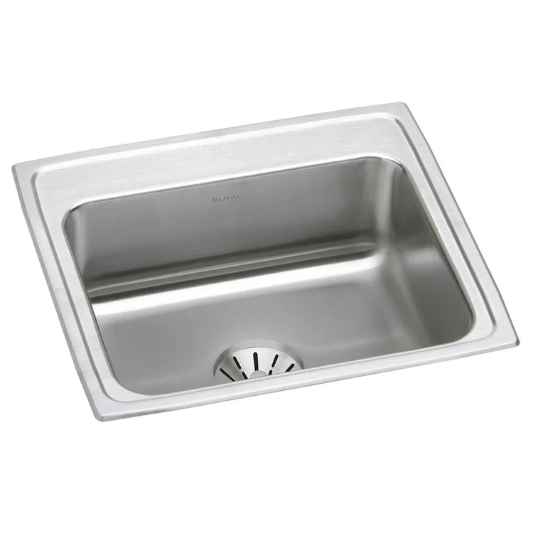 Kitchen Sink Lustertone Classic 22 x 19.5 Inch Single Bowl with Perfect Drain Lustrous Satin Drop-In - Frankwebs