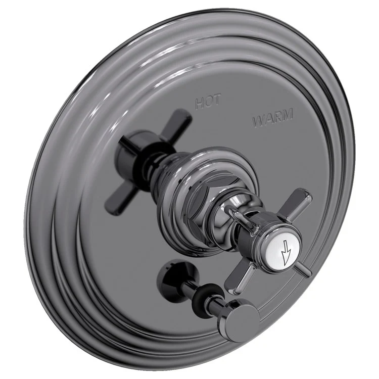 Fairfield Pressure Balance Tub/Shower Valve Trim Only with Cross Handle - Antique Brass - Frankwebs