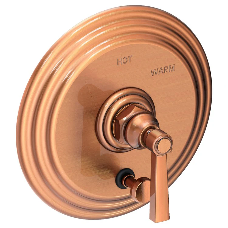 Astor Pressure Balance Tub/Shower Valve Trim Only with Lever Handle - Satin Brass PVD - Frankwebs
