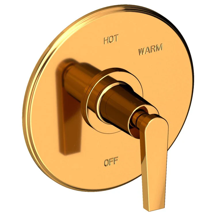 Pressure Balance Valve Trim Dorrance Round 1 Lever Midnight Chrome ADA Depth 3-1/6 Inch - Frankwebs