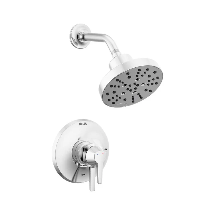 Shower Trim Galeon 17S with Volume Control and Touch-Clean 1 Lever Lumicoat Stainless ADA 1.75 Gallons per Minute 5 Function H2Okinetic PowerDrench Full Body Massaging Full Spray with Massage and Pause - Frankwebs